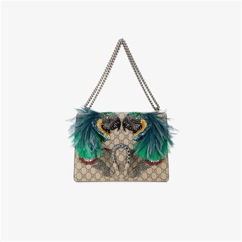 gucci feather bag|gucci leather shoulder bag.